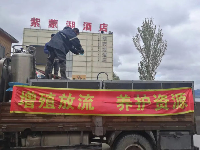 紫蒙湖增殖放流
