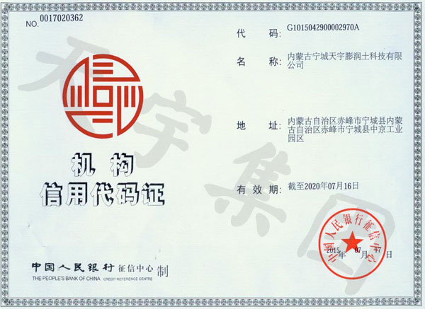Organization code certificate